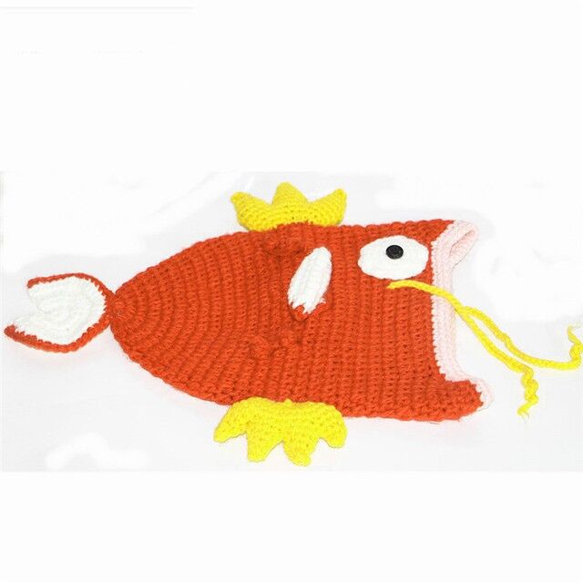 Handmade Knitted Goldfish Hat Funny
