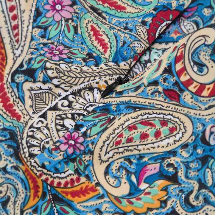 Bohemian Linen Floral Print Dress For Women