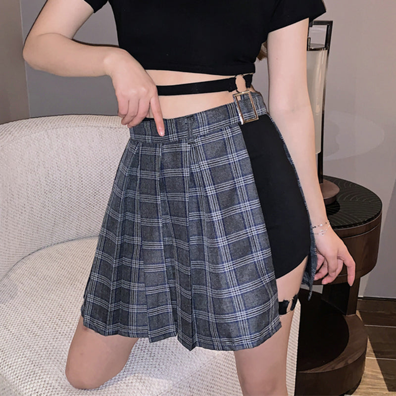 WLS Chain Decoration Irregular Skirt