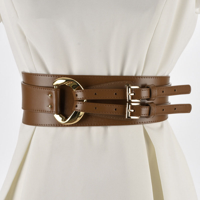 Irregular Leather Waist Seal Women's Decorative Suit Fashion Dress Sweater Bundle Belt