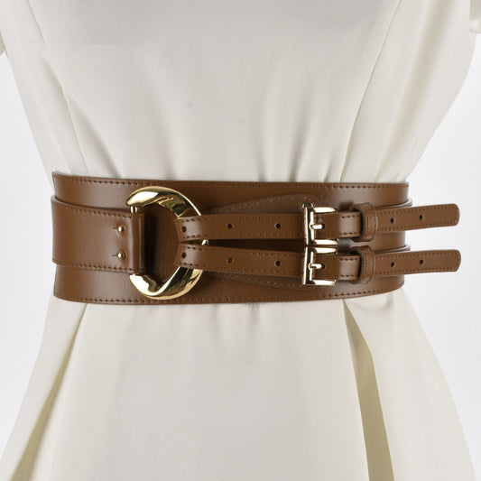 Irregular Leather Waist Seal Women's Decorative Suit Fashion Dress Sweater Bundle Belt