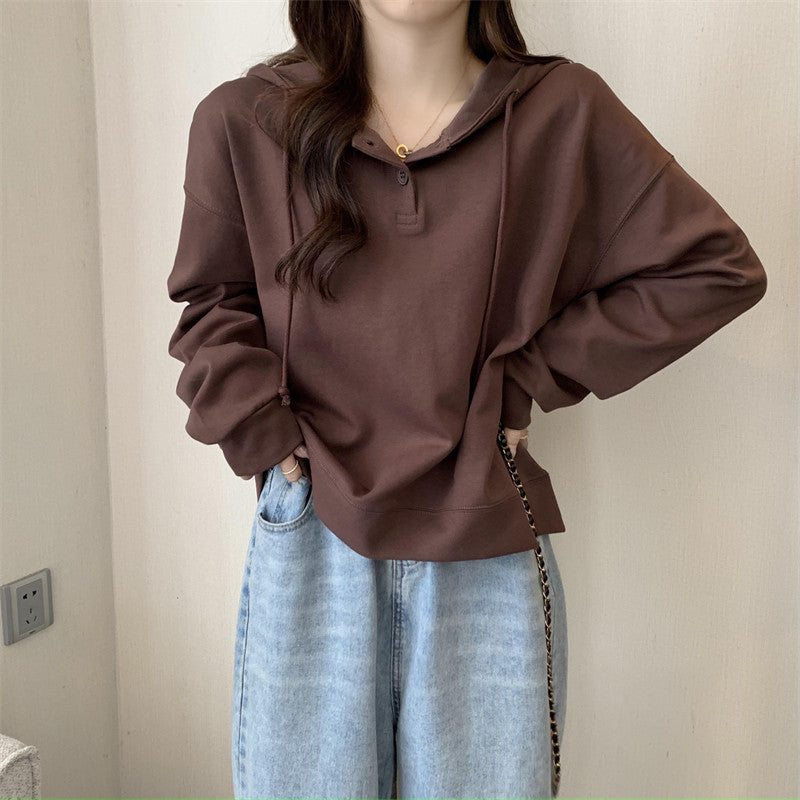 Sweater Dame Forår Og Efterår Tynd Løs Koreansk Stil
