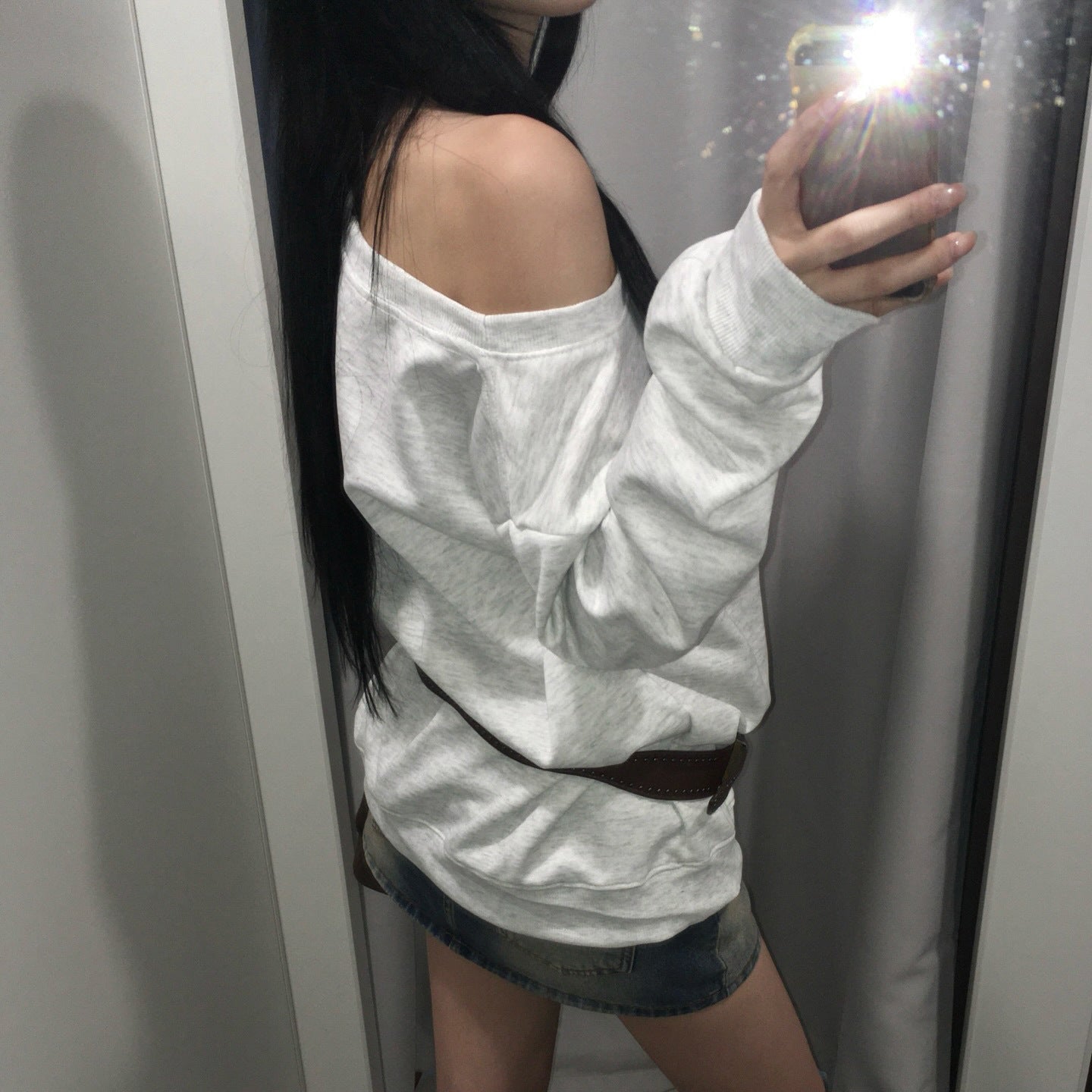 Printed Large Hoody Women's Clothing Loose And Idle Comfortable Crew Neck Coat