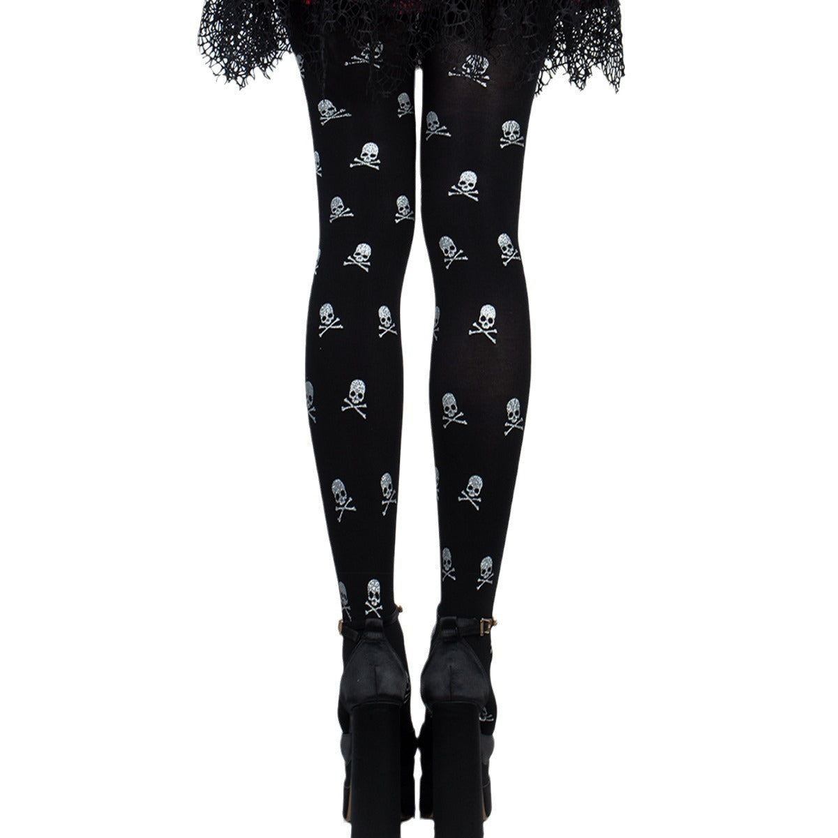 Halloween Tights Sexy Skull Print Party Costume Cosplay Stockings