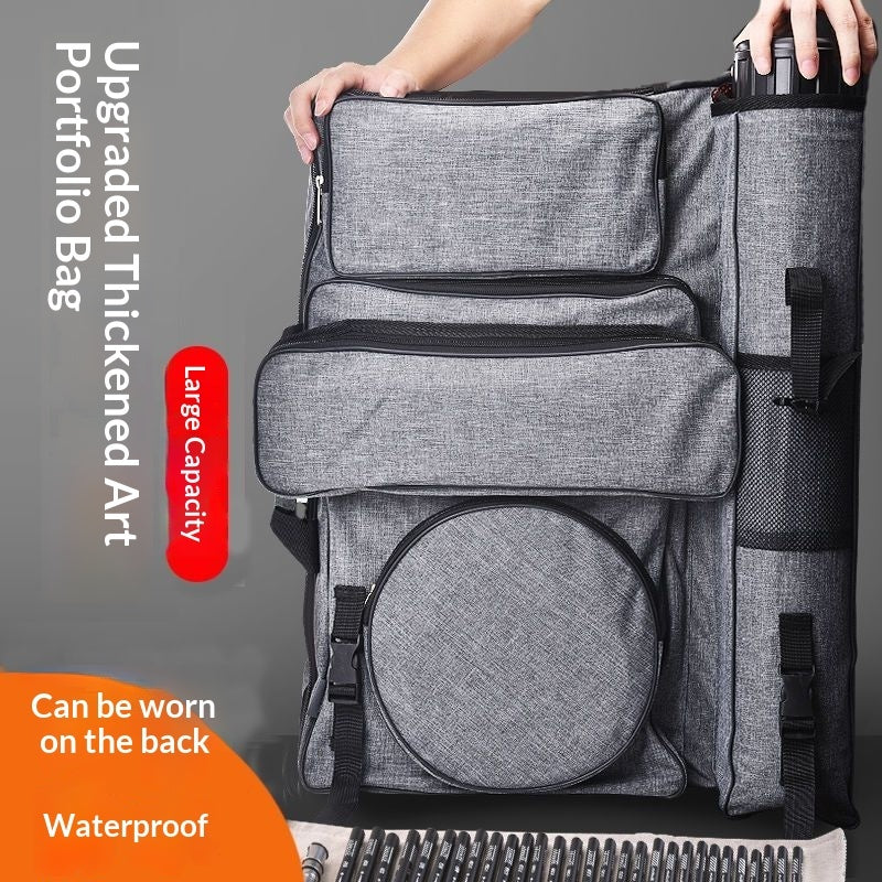 Art Drawing Bag Canvas Backpack In 4K Black, Extra Thick