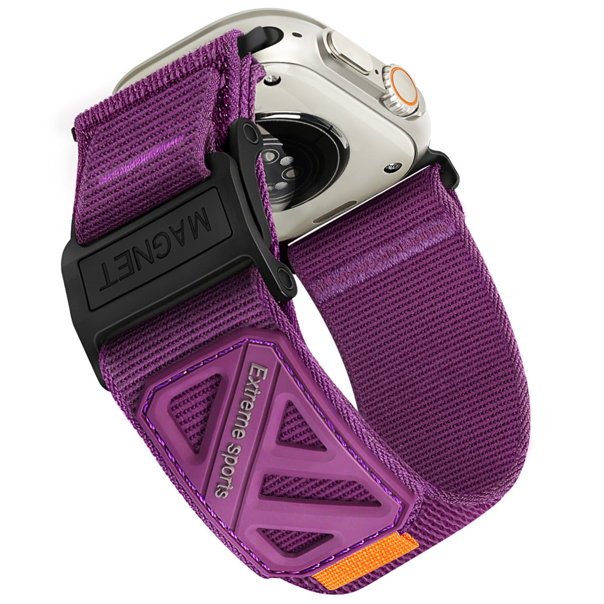 Magnetic Loop Climbing Nylon Canvas Sports Velcro Watch Strap