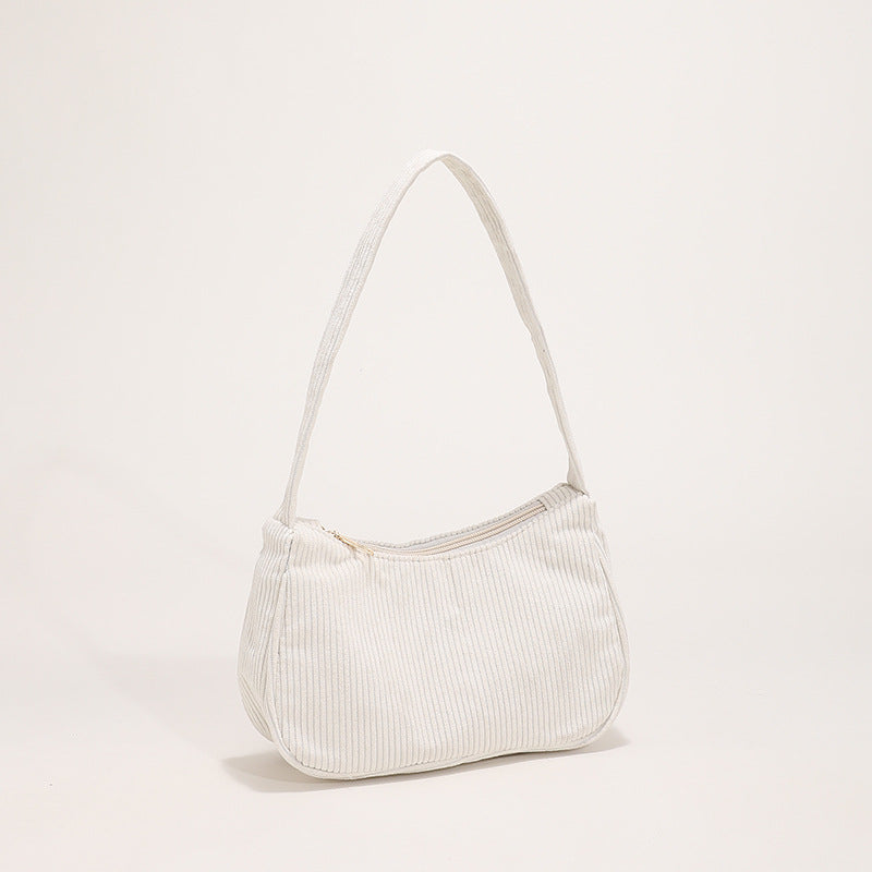 Corduroy Small Bag Retro Simple Armpit Foreign Style