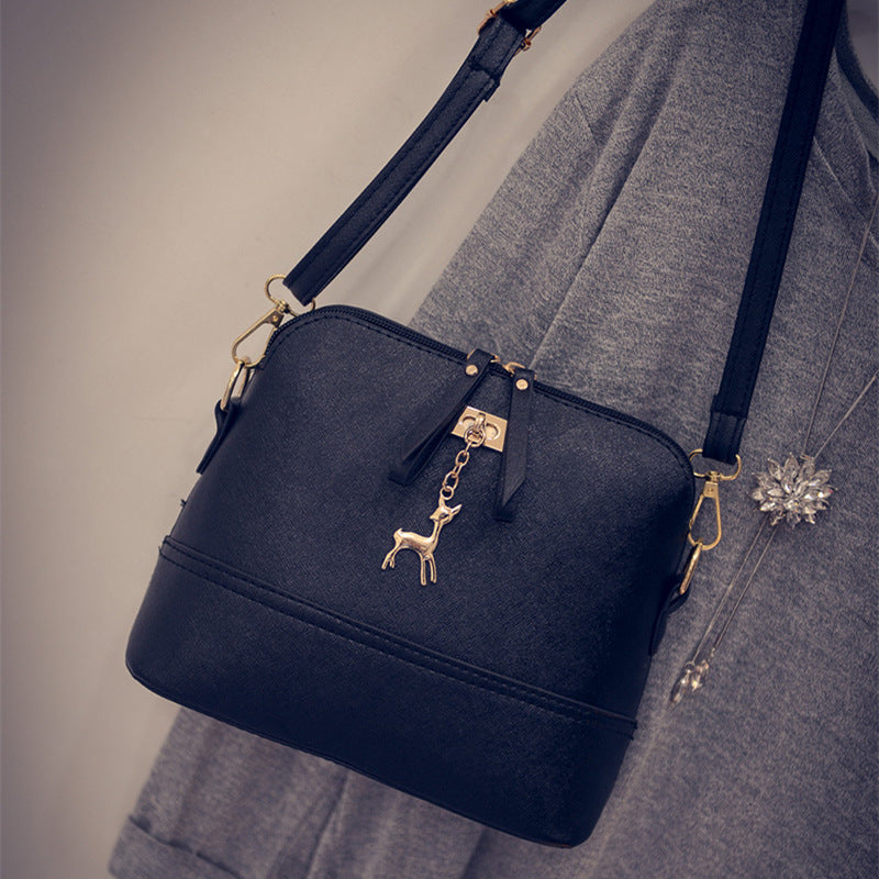 Dametaske med enkelt tandstikker-mønster, fashion crossbody skuldertaske