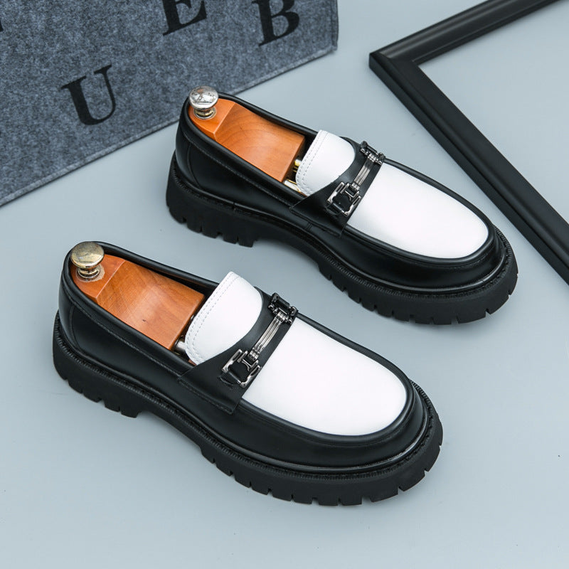 Herre Slip-on Plateausko Fritids Mokkasiner i Læder