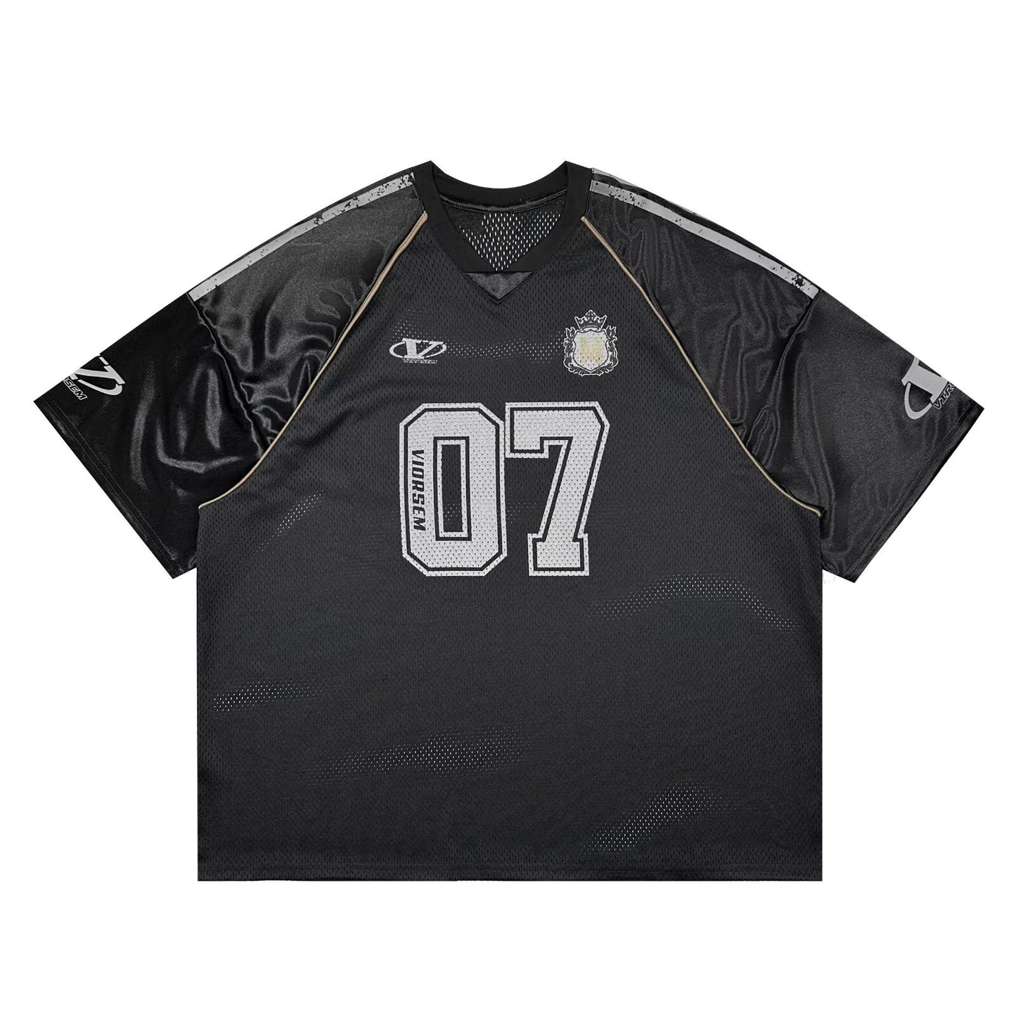 Summer College Style Mesh Rugby Short Sleeve
