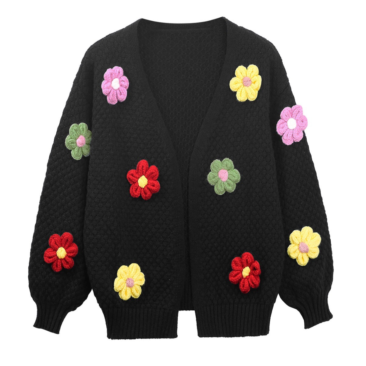 New Flower Brocade Sweater Coat