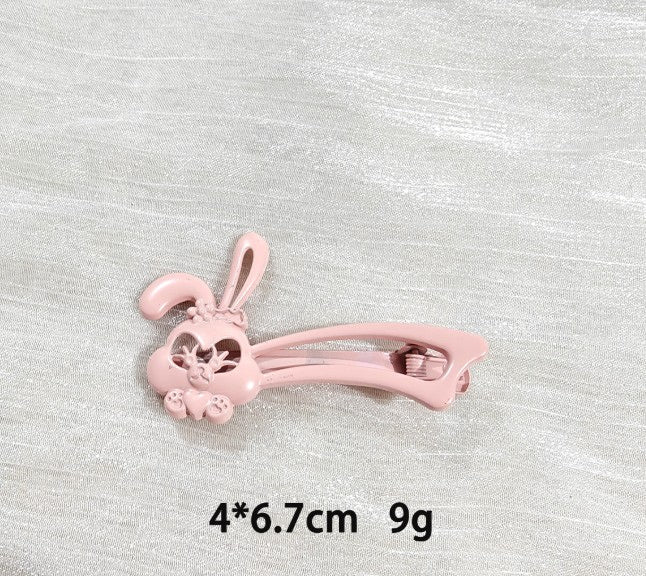 Cartoon cream hair clip-skull-purple-zinc alloy-1 piece