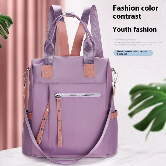 Large Capacity Backpack Oxford Cloth Waterproof Student Travel Bag