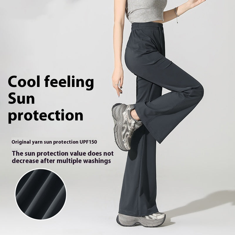 UPF150 Cool Bootcut Trousers Slim Elastic Casual Pants