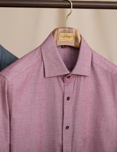 Retro Cotton Business-Casual Long-Sleeve Shirt For Commuting Skin-Friendly British Windsor Collar Slim Fit