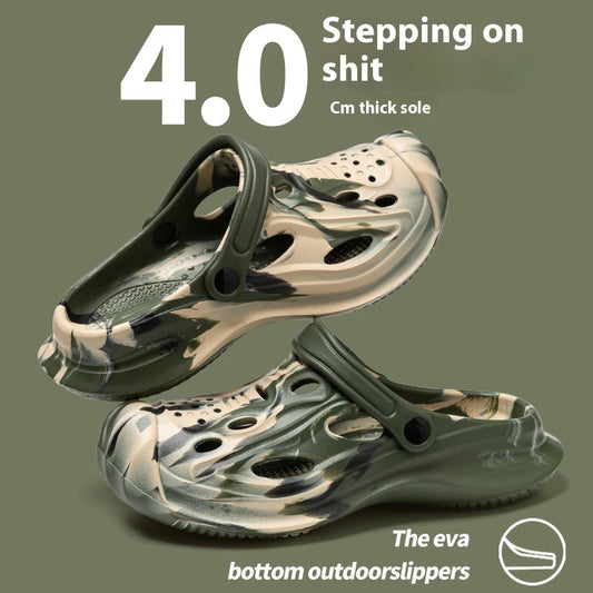 Outdoor New Non-slip Color Matching Slippers For Men