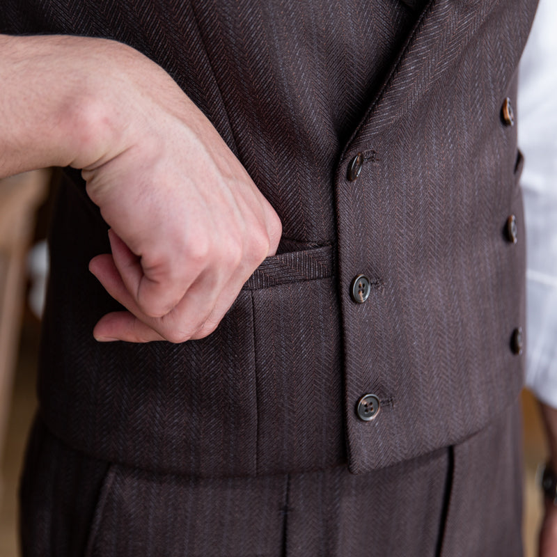 High-quality Banquet Suit Collar Double-breasted Vest
