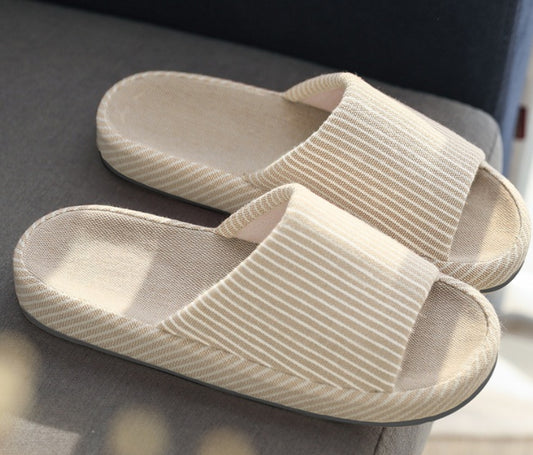 Women's Japanese Style Cotton Linen Slippers