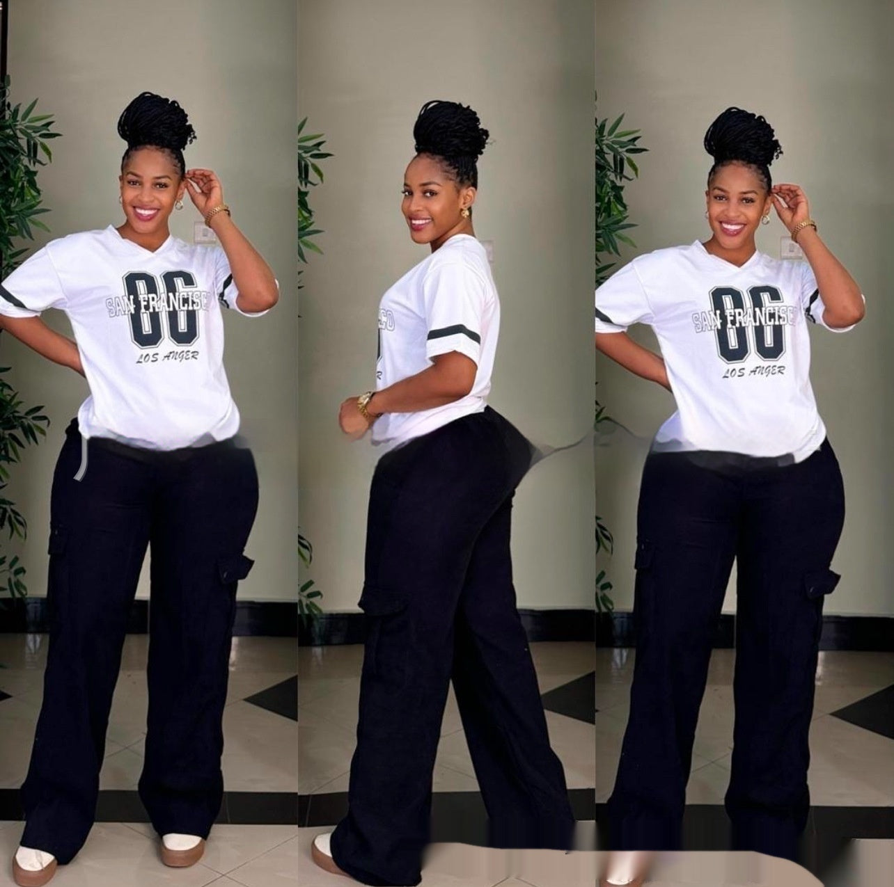 Casual Fashion Simple Loose Two-piece Pants