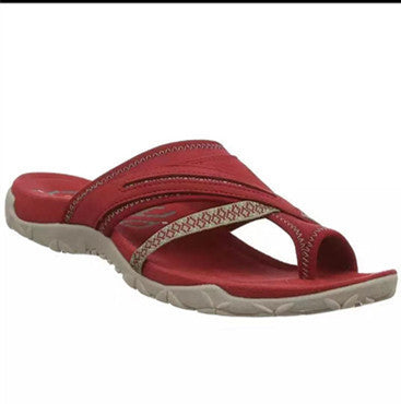 Summer Leisure Fish Mouth Slope With Cross Straps