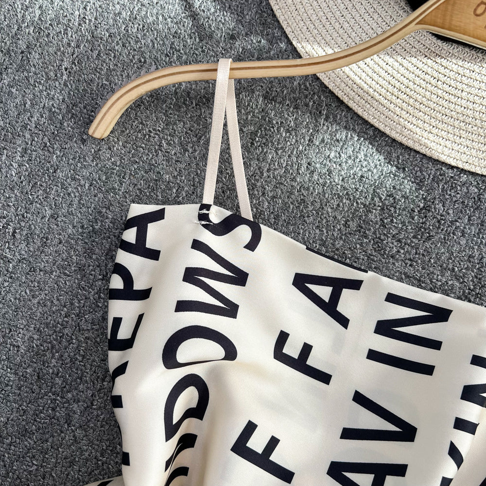 Triangle Belly Pocket Letter Bra Scarf Vest