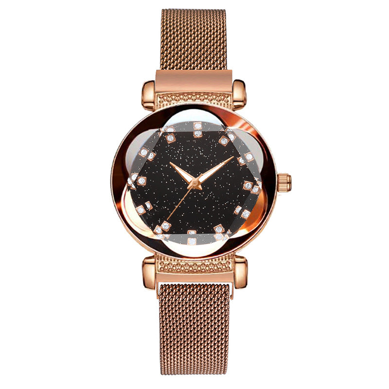 Niche, Vibrato, The Same Watch, Starry Sky Magnet Watch, Rose Gold Watch Head, Big Diamond
