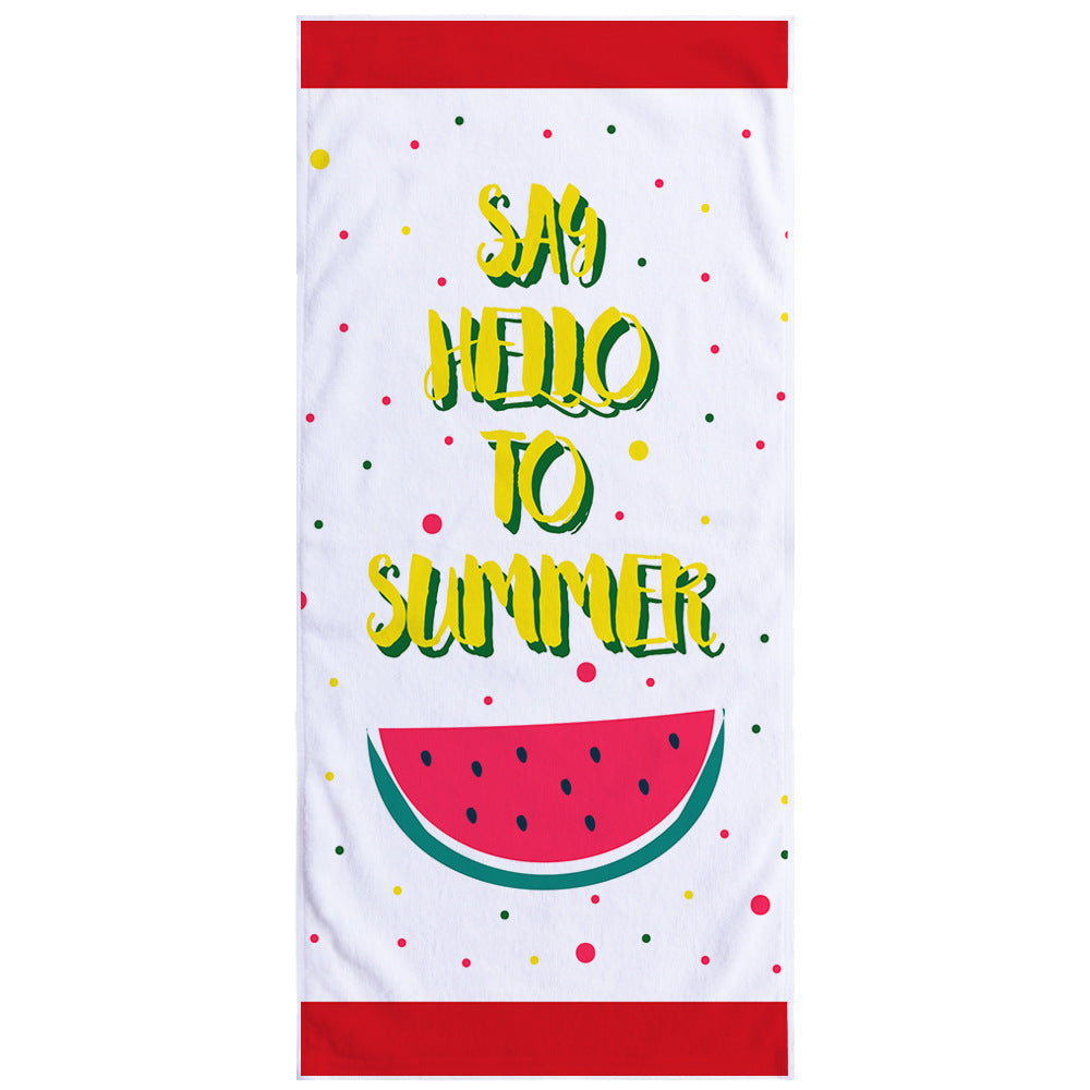 Rectangular Digital Printing Fruit Pattern Beach Towel