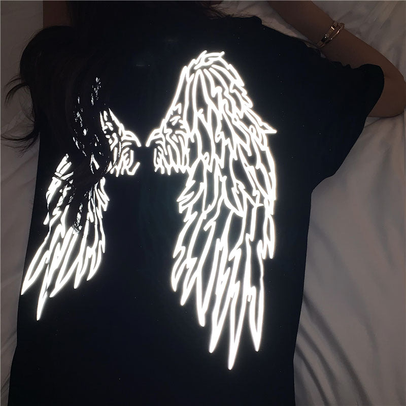 Reflective Wings Short-sleeved Men's T-shirt Trendy Trend