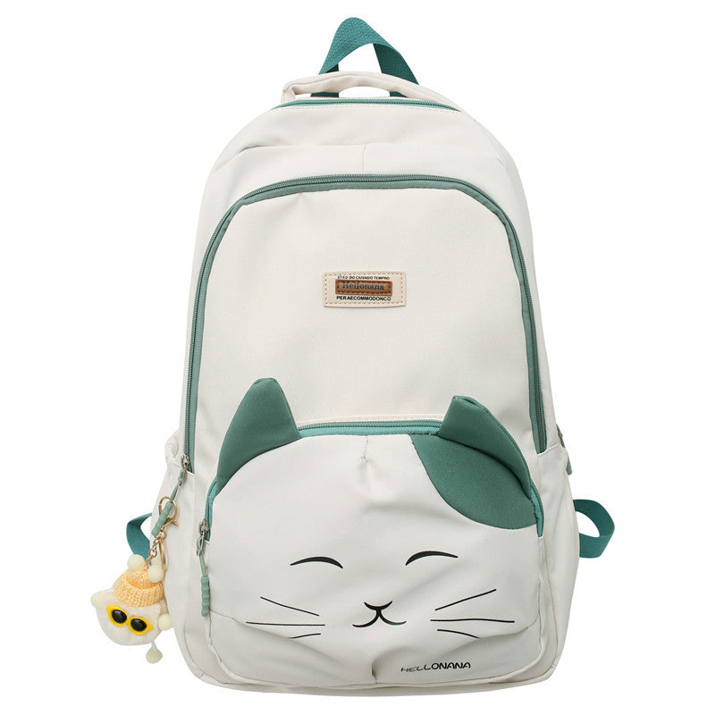 Japanese Cute Cat College Style Large Capacity Schoolbag