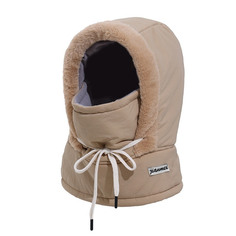 Winter Lei Feng Hat Men's And Women's Big Head Circumference Fleece-lined Warm