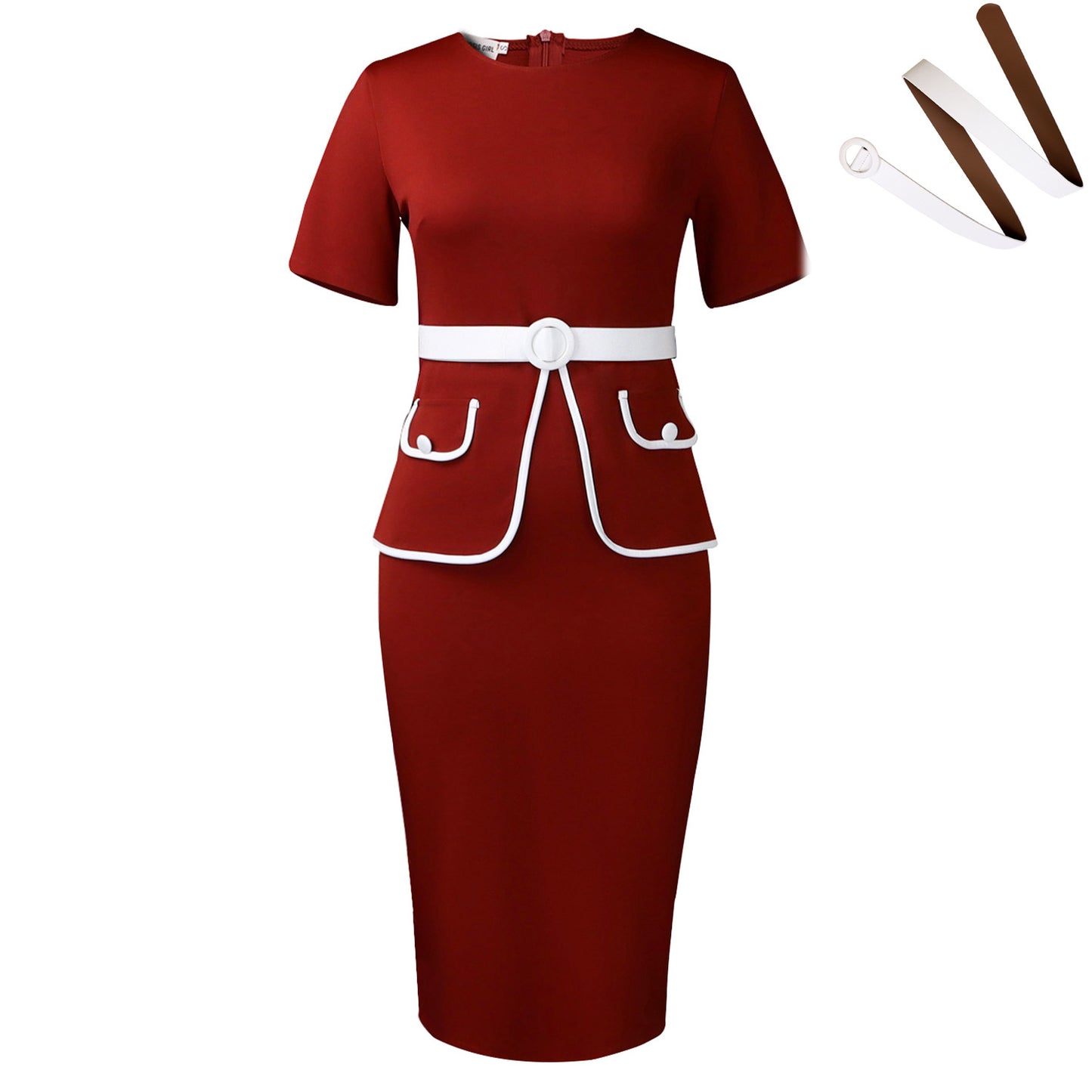 Short-sleeve OL-style African Maxi Dress In Large Sizes