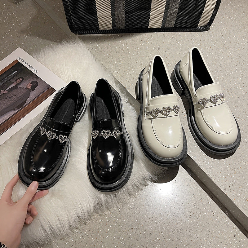 Women's Fashion Casual Thick-soled Leather Shoes