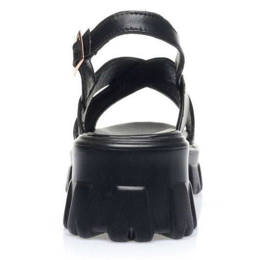 Women's Shoes With Empty Fish Mouth At The Back Of  Mother's Low Top