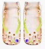 printed Flip-flop Toe Socks 3D-