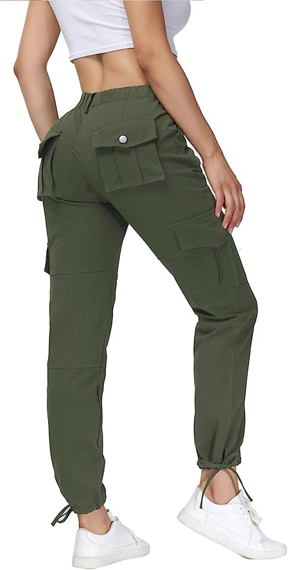 Leisure Overalls Solid Color Patchwork Pocket Zipper Casual Trousers