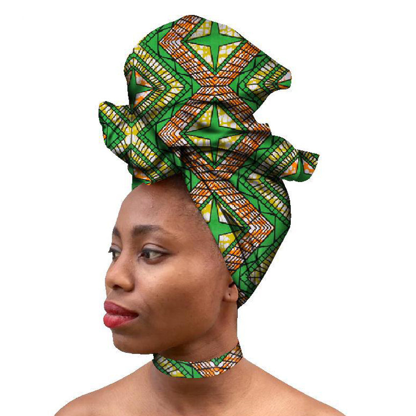 Fabric collar and scarf set exotic African collar