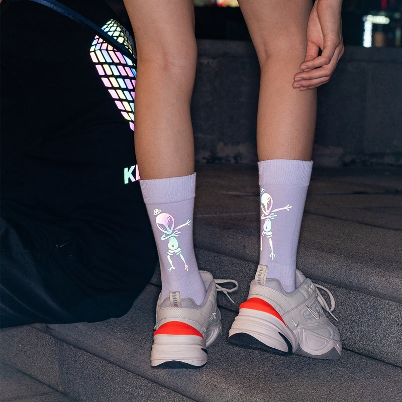 Long tube high-top cotton socks in the sports tide
