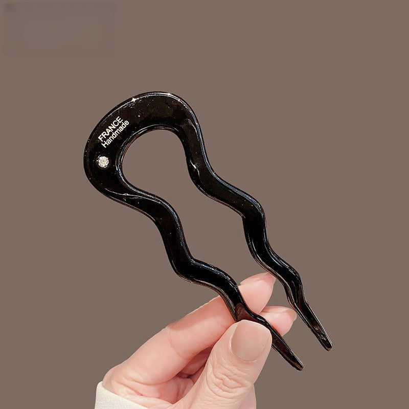 High-grade Acetic Acid U-shaped Hair Pin New Chinese Style Bun Plate