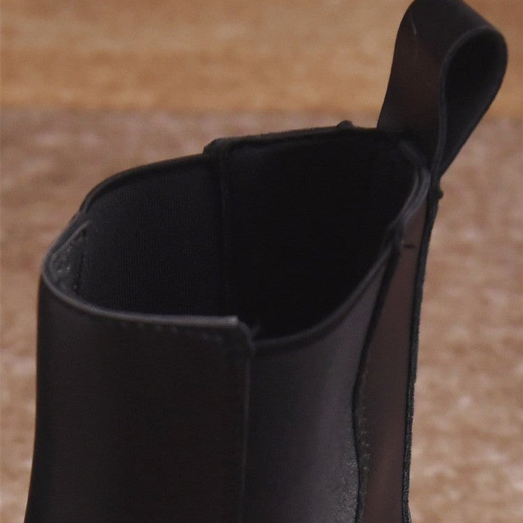 Casual Net Red Thick Heel Sleeve Short Boots High Heel Ins Martin Boots