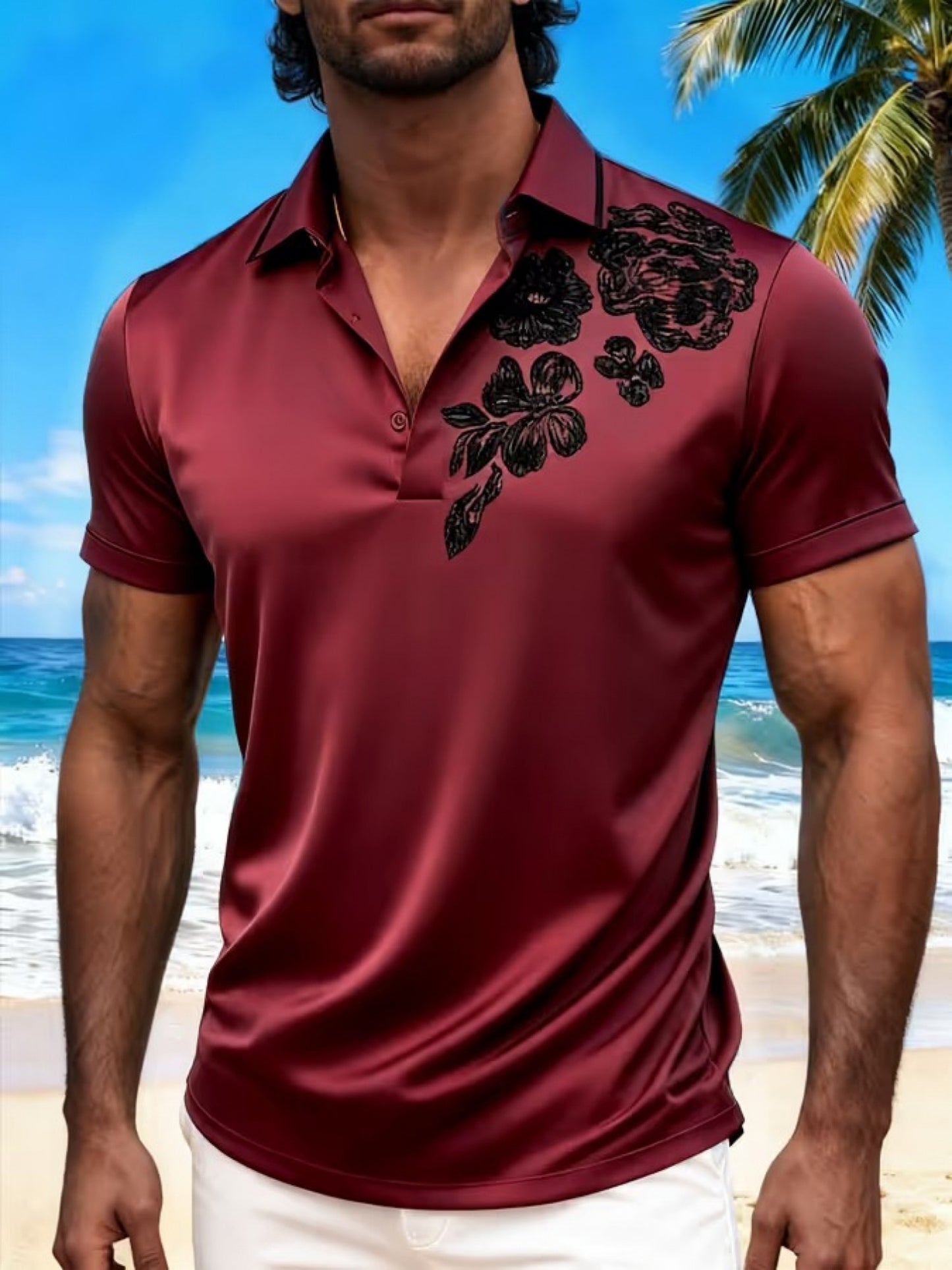Men's 3D Digital Print Hawaiian Shirt
