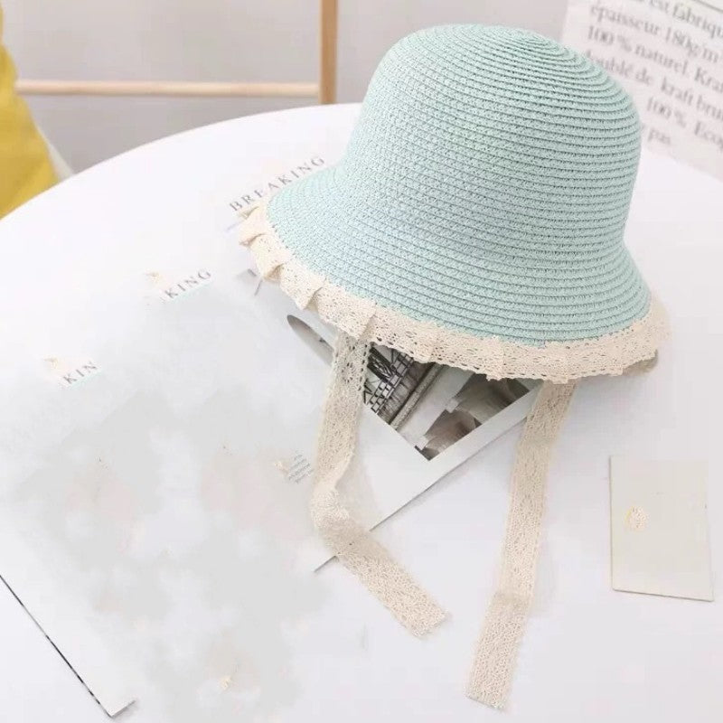 Summer Beach Sunshade Parent-Child Big Brim Straw Hat Bag Set