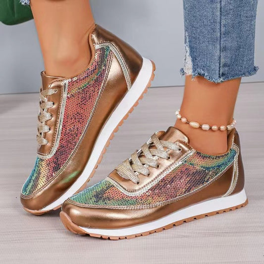 Women's Thick-soled Casual Lin Film Sneaker