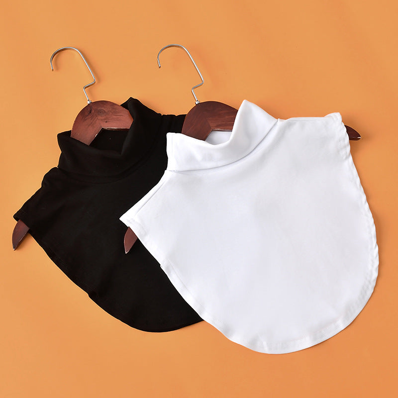 Wild thick decorative black and white fake high collar