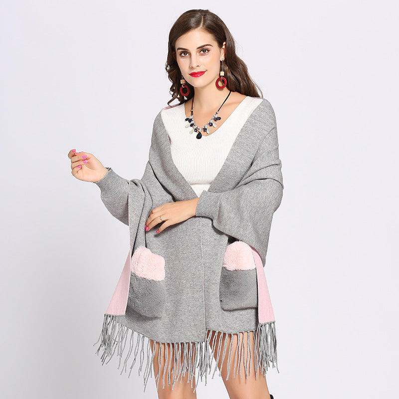 Women's knitted Cape