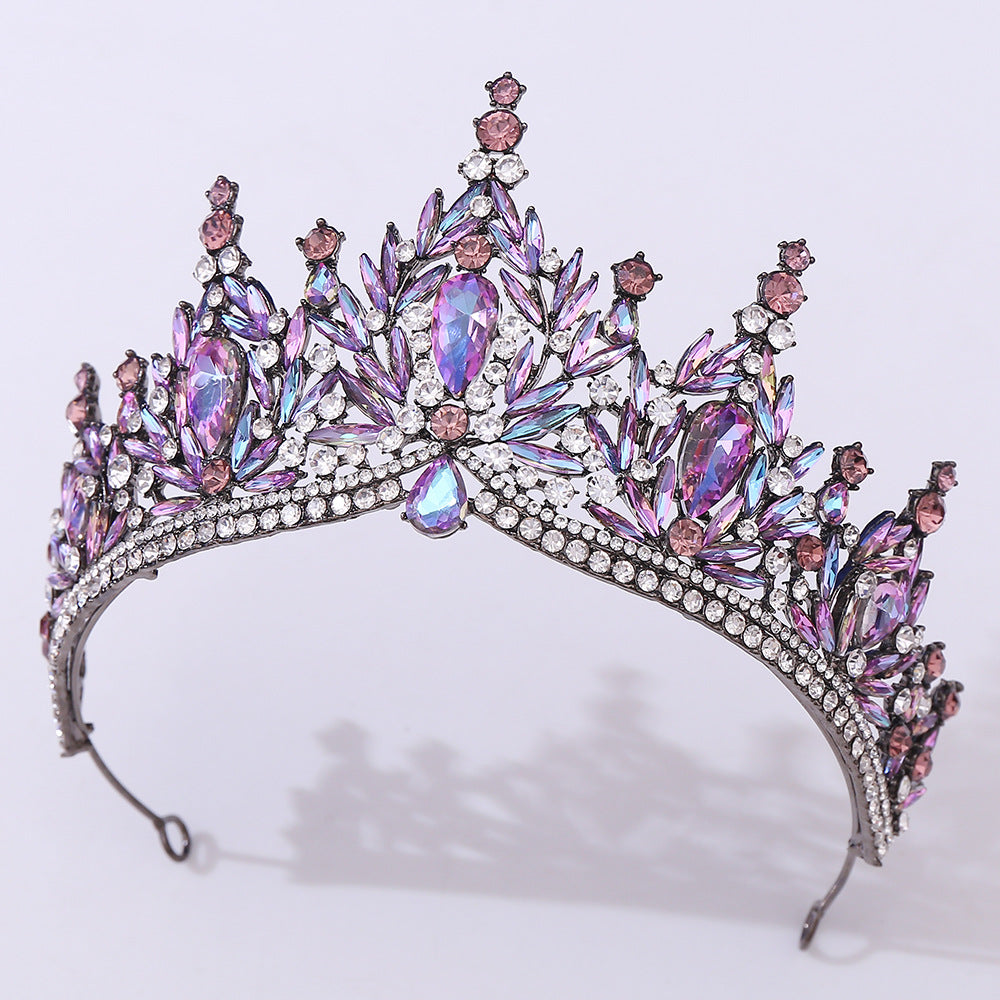 Bridal Crystal Leaf Crown Headdress Female