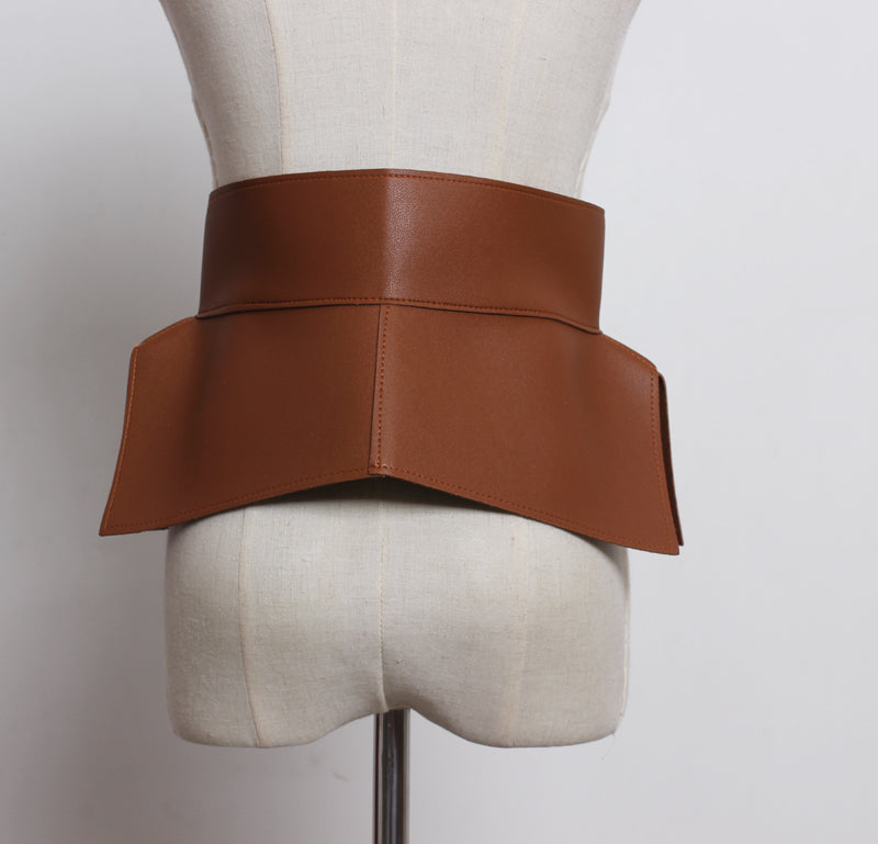 Leather pants tie bow belt