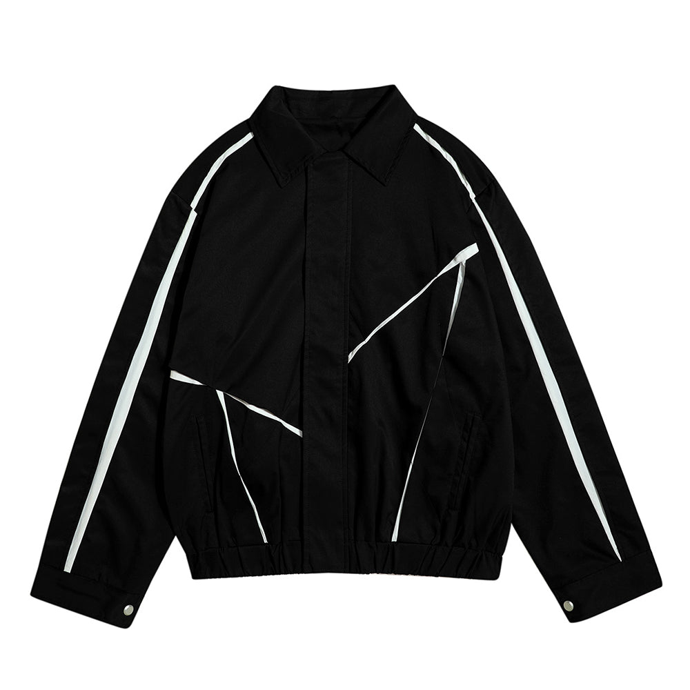 Irregular Design Stitching Lapel Jacket