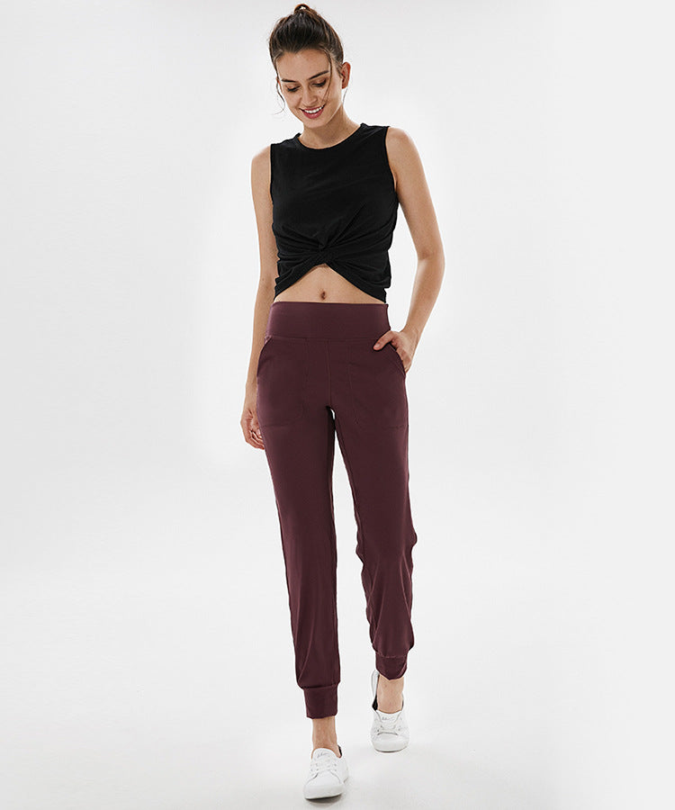 Loose Pocket Yoga Cropped Pants