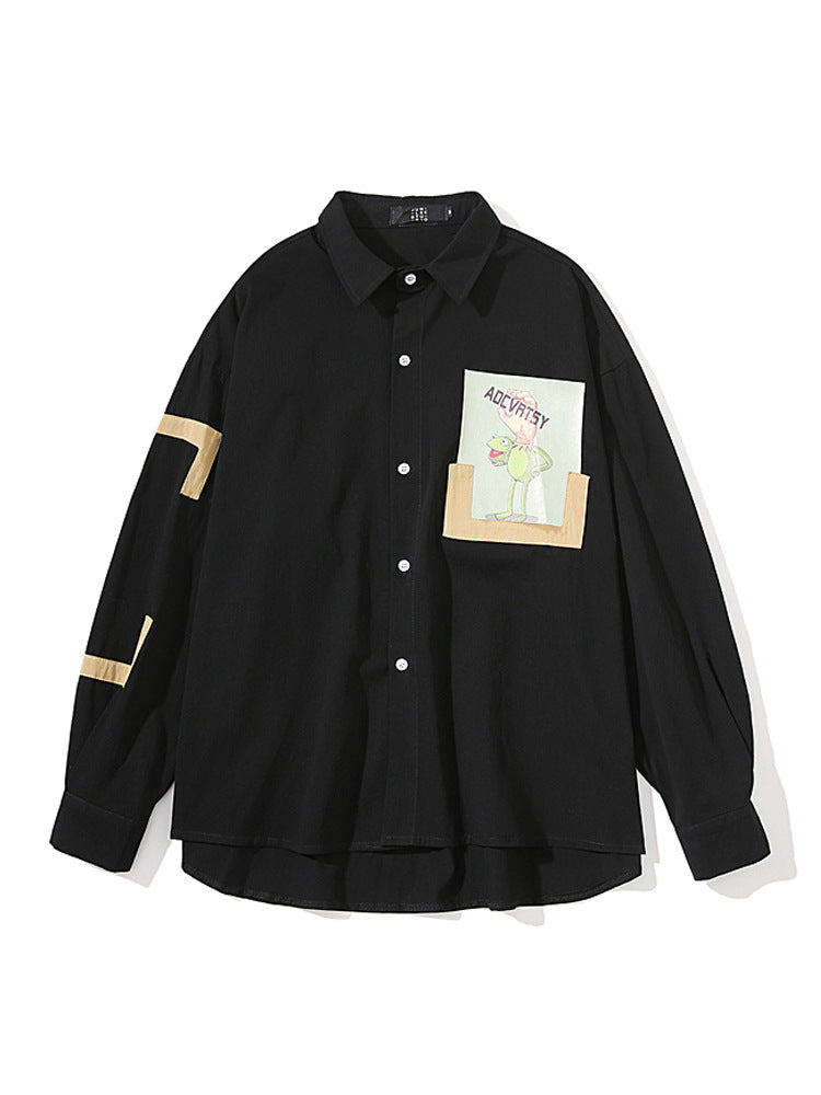 Men's Spring Cartoon Print Fashion And Comfort Shirt