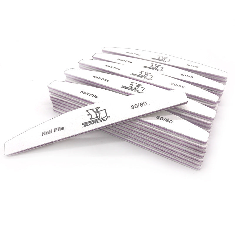 High Quality Double-sided Half-month Nail File Strip Manicure Implement